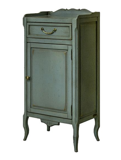 Тумба с выдвижным ящиком и закрытой секцией.