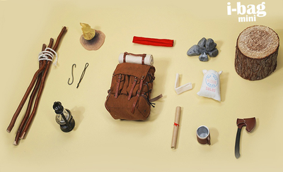 Рюкзак с аксессуарами для кемпинга (для коллекционных фигур 30 см) масштаб 1/6  Frost River Style Canvas Camping backpack (i-b001A) - i-bag