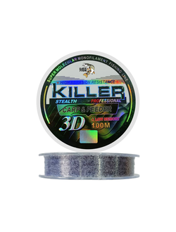 .Леска "KILLER 3D" STEALTH 100м #0.18мм/ 9.00кг (цена за 10шт)