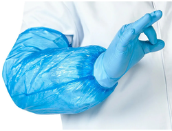 Нарукавники одноразовые для тату мастера, синие (40 х 22 см)