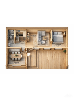 «Лебедь»  14 х 8,9 м — 124,6 м²