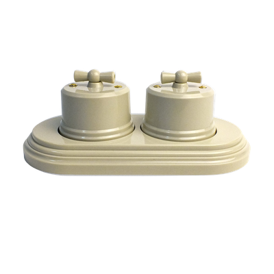 Рамка 2-ая для электроустановки EDISEL Basic слон. кость, пластик