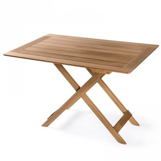 Складной стол из тика с двумя позициями 110x70 см