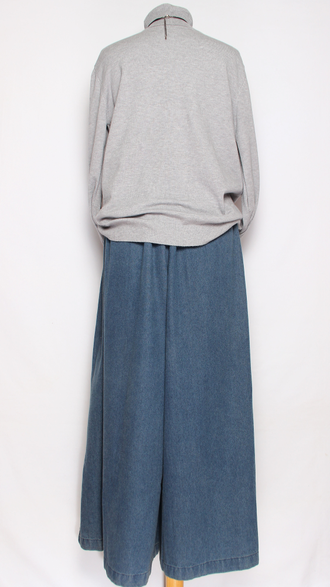 Свитер "ГЛАДКИЙ С ДЛИННЫМ РУКАВОМ " 7802  серый, белый, малахит р.48-52