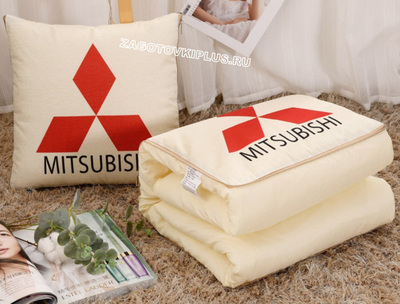 Подушка - одеяло с логотипом MITSUBISHI