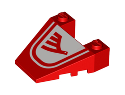 Wedge 4 x 4 Taper with Stud Notches with Airline Bird Pattern, Red (93348pb005 / 6227759)