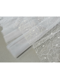 Кружево шантильи БЕЛЫЙ 3586