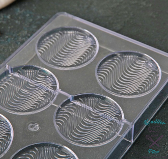 Форма для шоколада KONFINETTA «Круг», 27,5×13,7×2,5, 8 ячеек, цвет прозрачный