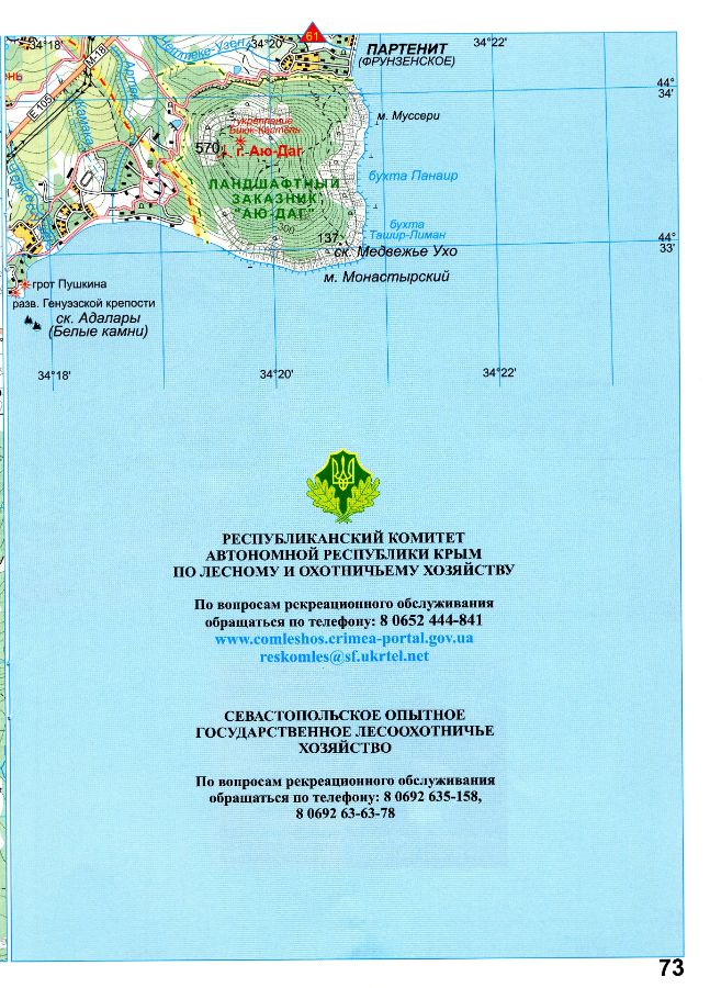 географическая карта Крыма