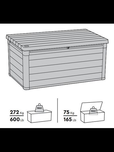 Сундук Кортина  570л, графит