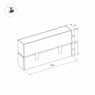 Светильник Arlight MAG-FLAT-FOLD-45-S805-24W (WH, 100 deg, 24V)