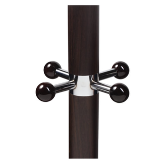 Вешалка-стойка BRABIX "CR-274", металл/мрамор, 1,8 м, на диске диаметром 38 см, 5 крючков+4 дополнительных, венге, 601744