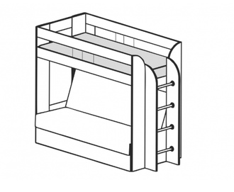 КРОВАТЬ ДВУХЪЯРУСНАЯ НЕМО - ОЛМ