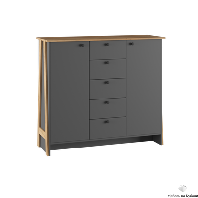 Теодора комплект мебели для гостиной Графит/Дуб крафт