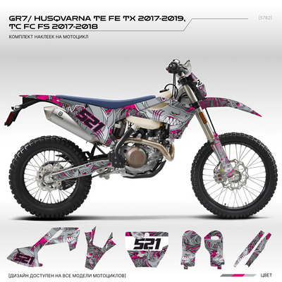 Наклейки на мотоцикл GR7 ГР7/ HUSQVARNA TE FE TX 2017-2019,  TC FC FS 2017-2018 #5782