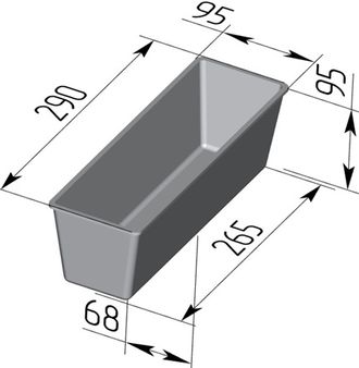 Хлебная форма Тостерная 290 х 95 х 95 мм