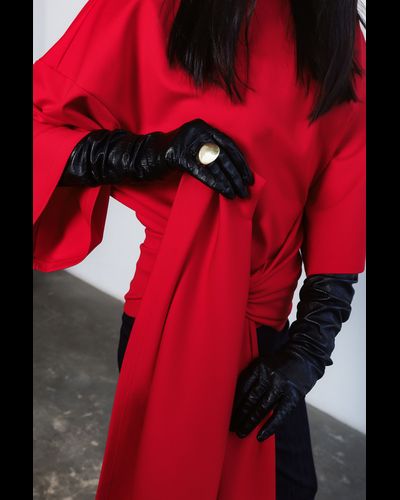 Футболка женская из джерси пунто милано (красный)