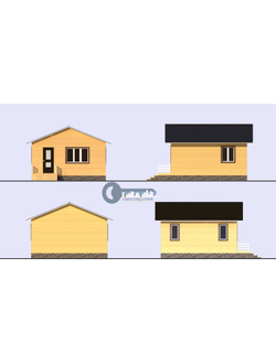 Д-07 ДАЧНЫЙ ДОМ ИЗ БРУСА: ГАБАРИТНЫЕ РАЗМЕРЫ: (6Х7М), ОБЩАЯ ПЛОЩАДЬ: 38М²