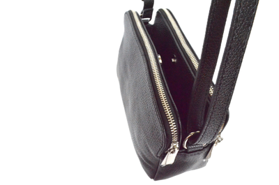 Черная сумка кожаная Италия женская купить