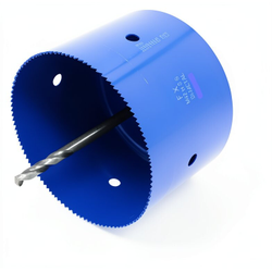 Коронка биметаллическая диаметр 200 мм глубина 100 мм с держателем 13 мм