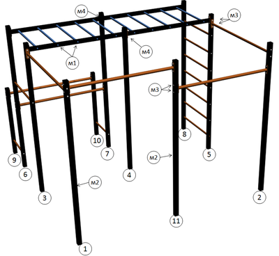 Спортивная площадка Workout W13.120