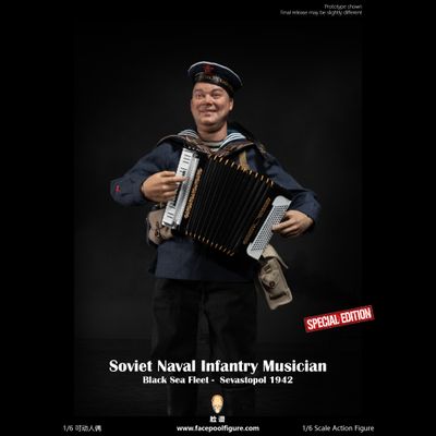 ПРЕДЗАКАЗ - Матрос Черноморского флота 1942 г - Коллекционная ФИГУРА 1/6 Soviet Naval Infantry Musician Black Sea Fleet Sevastopol 1942 (FP021B) - Facepoolfigure ?ЦЕНА: 24600 РУБ.?