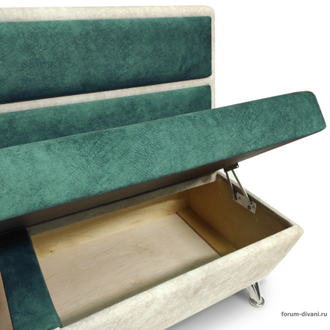 Кухонный ДИВАН "ФОРУМ-1МН", Зеленый/Слоновая кость