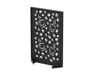 Перегородка прямоугольная с декором "Кофе"