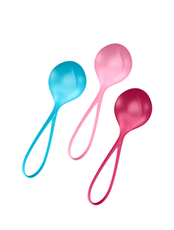 J01512N Набор вагинальных шариков Satisfyer Balls C03 single, силикон, ассорти, Ø 3,5 см.