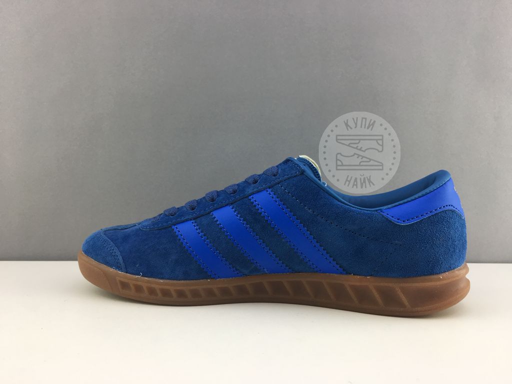 Купить кроссовки Adidas Hamburg Suede Синие с коричневым в СПБ