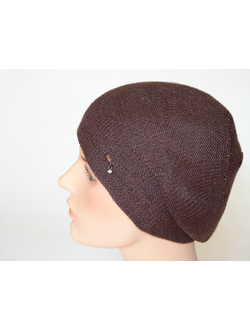 Сливовый женский берет из альпака и шелка Vizio Италия 7000