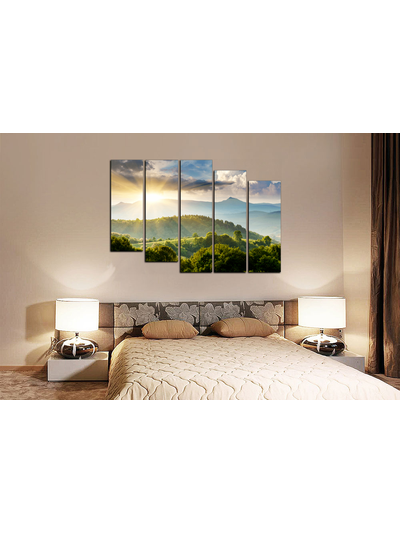 Модульная картина "Животворящие лучи солнца"