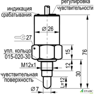 Емкостный датчик уровня CSN E47S8-31P-12-LZ