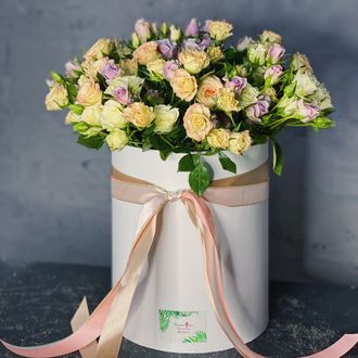 Доставка цветов в Волгограде - FLOWER34.RU - Коробочка из  кустовой нежной розы
