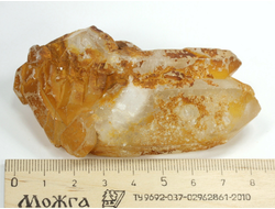 Кварц горный хрусталь, сросток кристаллов необработанный, Россия, Урал (80*44*30 мм, 109 г) №36165