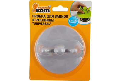Пробка д/ванной и раковины UNIVERSAL цвет в ассорт. Рыжий Кот  [54690]