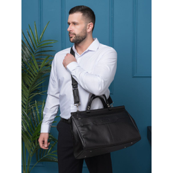 Кожаный саквояж Altamura black (арт. 4025-01)
