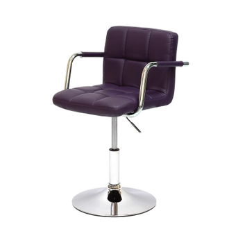 Полубарный стул N-69 Kruger Arm BR фиолетовая экокожа