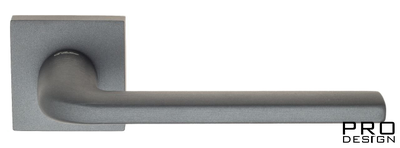 Дверная ручка на квадратном основании Fratelli Cattini "LINEA" 8-GA антрацит серый