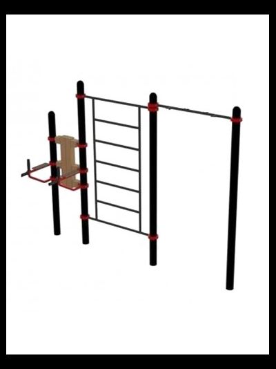 Воркаут комплекс: турник, стенка, пресс-брусья Д-108 AVW018