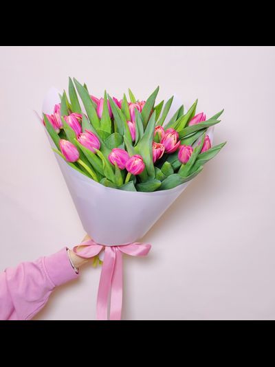 Букет пионовидных тюльпанов 25 шт Columbus