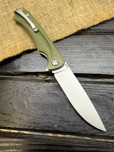 Складной нож Чиж-плюс сталь AUS 10, рукоять G10, цвет олива