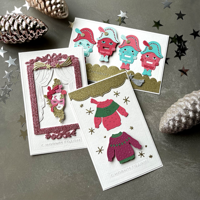 Набор ножей для вырубки "Свитер с оленем"