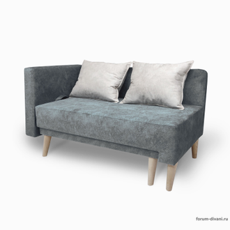 Кушетка Лилия-2, Серая/слоновая кость, правая (модификация 1)