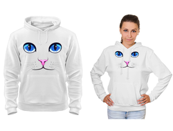 Печать на белых толстовках