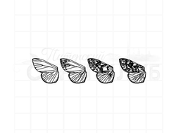Штамп для скрапбукинга крылья бабочки