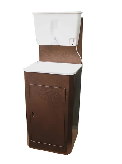 Дачный умывальник. Мойка: пластик. Нагреватель воды. Бак: 17 л. антик медь