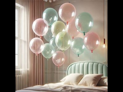 шары с гелием кристалл, ассорти 10 шт