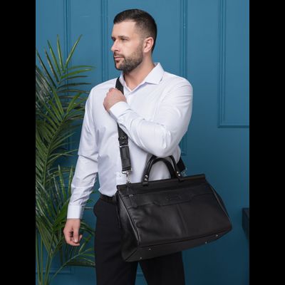 Кожаный саквояж Altamura black (арт. 4025-01)
