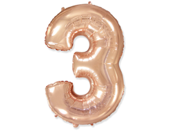 Фольгированная цифра - Розовое золото